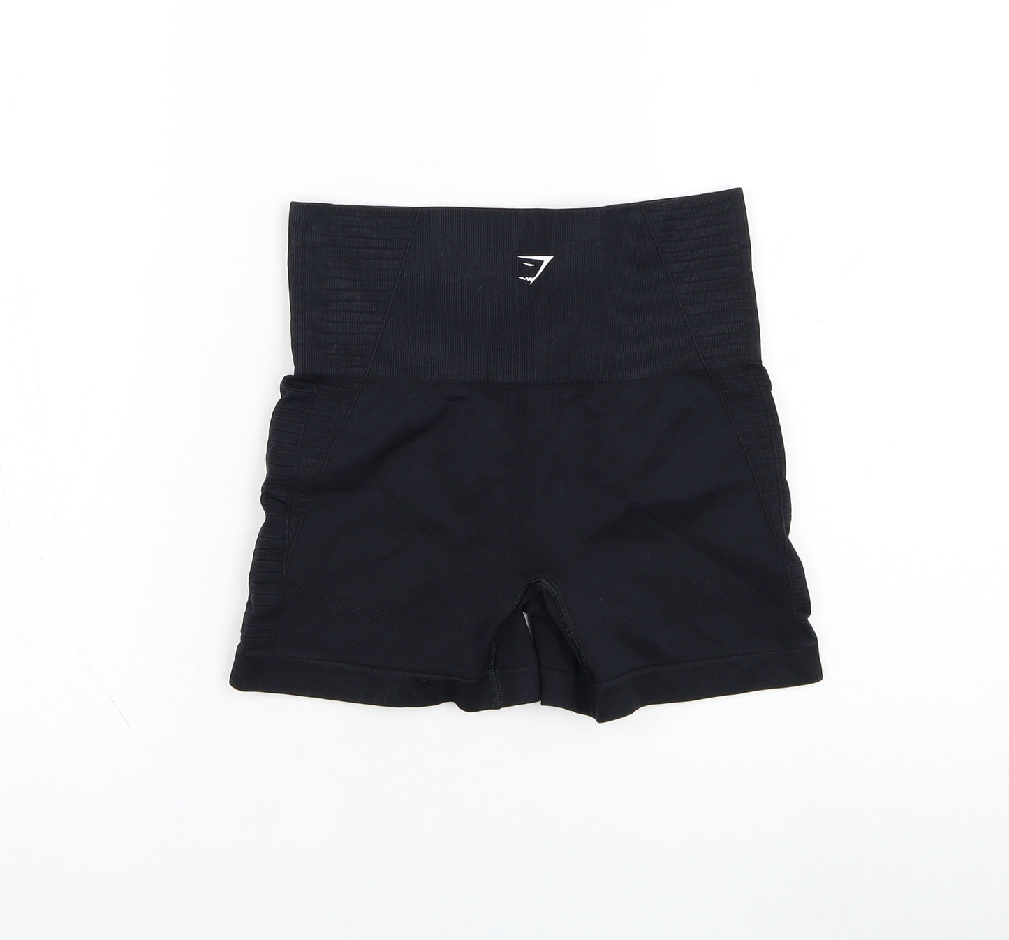 Gymshark Womens Black  Polyester Compression Shorts Size 26 in L5 in Regular
