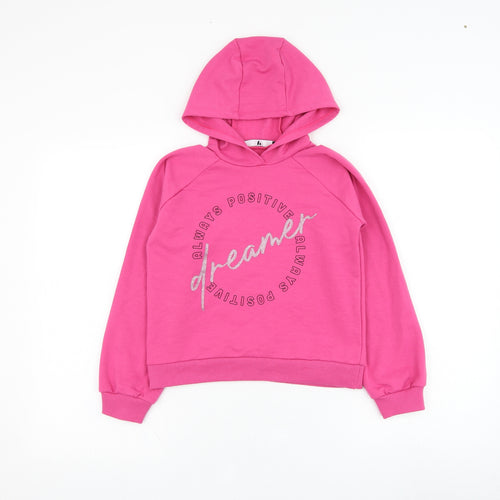 Very Girls Pink  Polyester Pullover Hoodie Size 9 Years  Pullover - Slogan