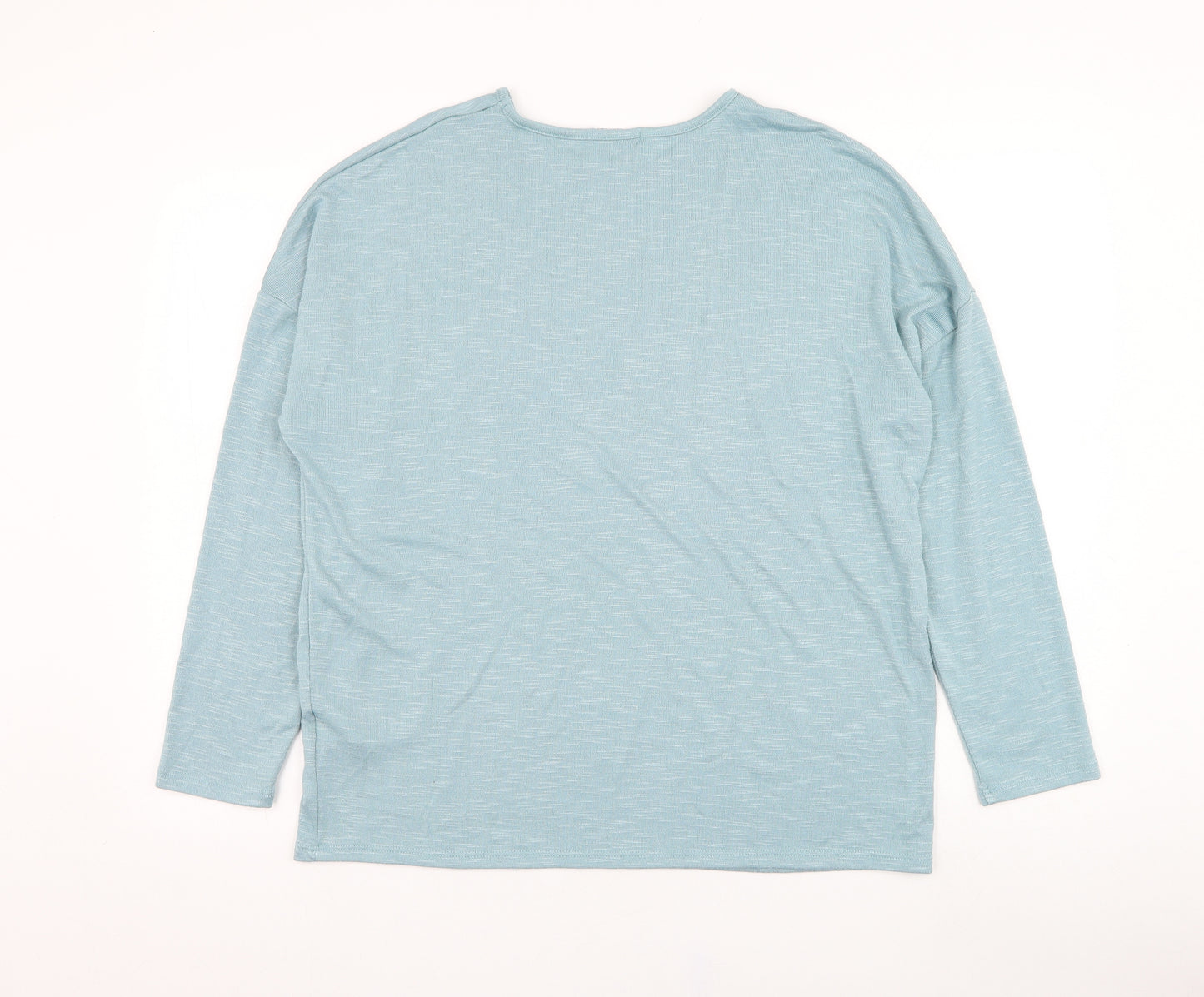 Papaya Womens Blue Round Neck  Polyester Pullover Jumper Size M   - Star
