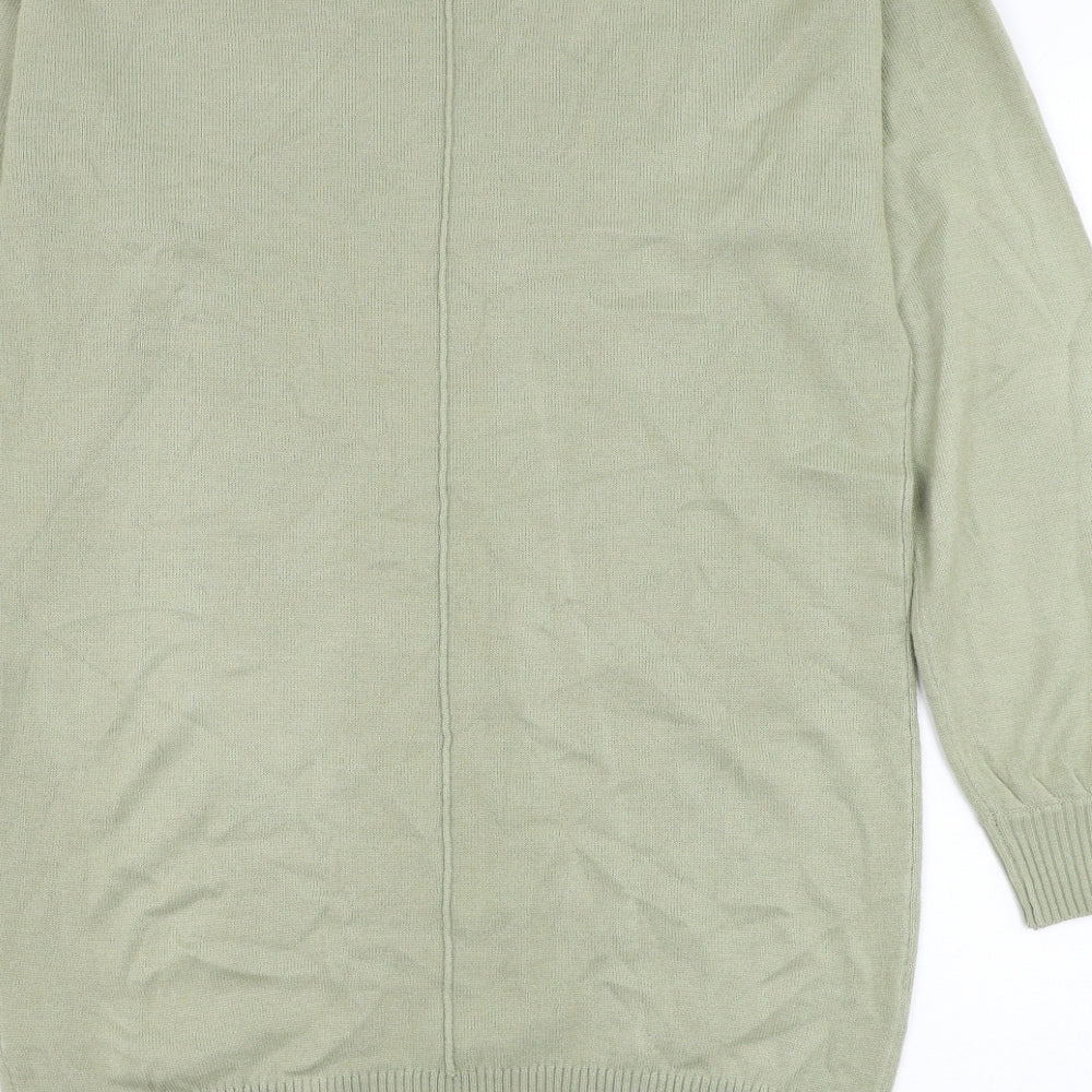 NEXT Womens Green Round Neck  Acrylic Pullover Jumper Size S