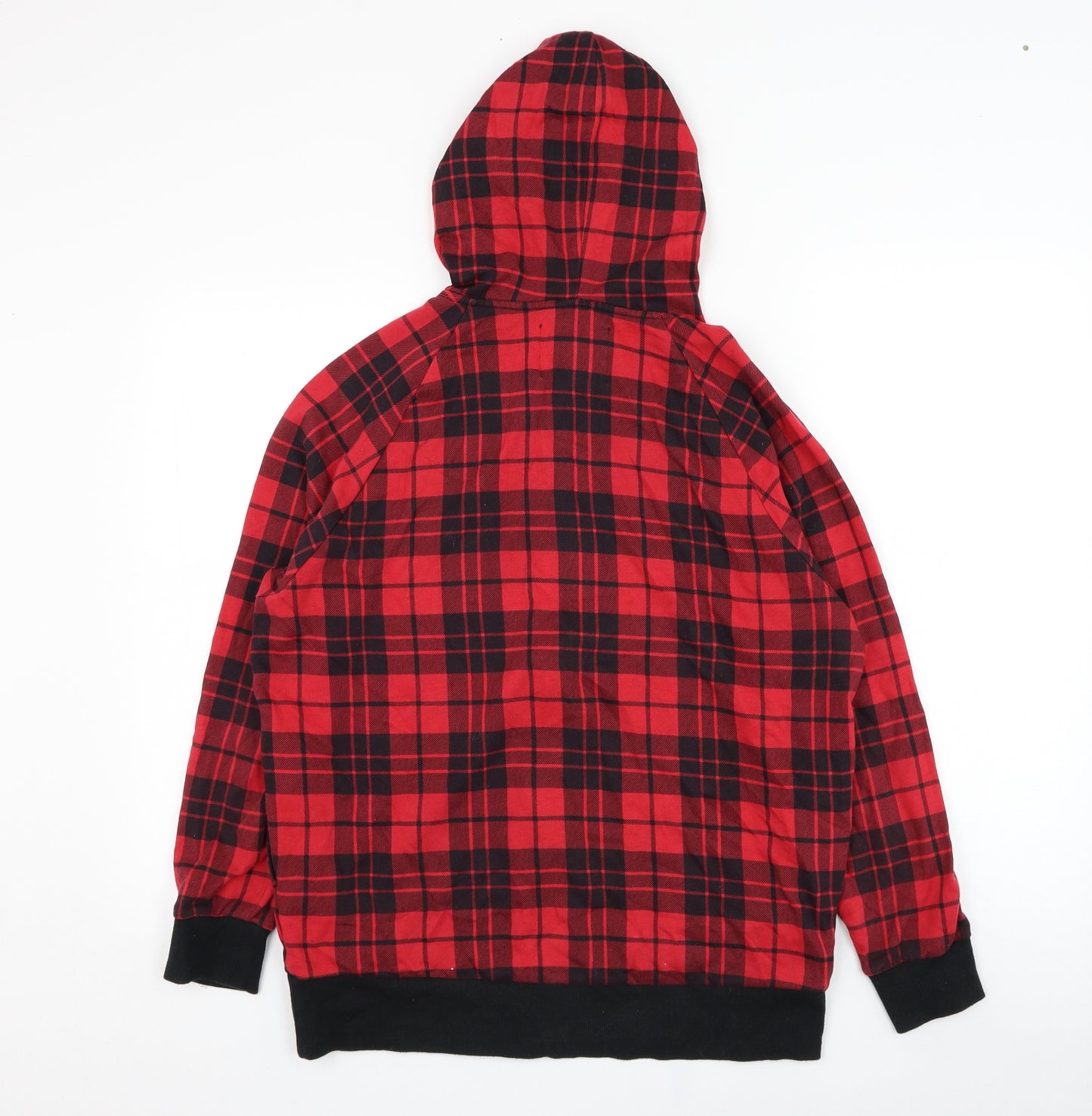Victoria Sport Womens Red Check Cotton Full Zip Hoodie Size XS  Zip