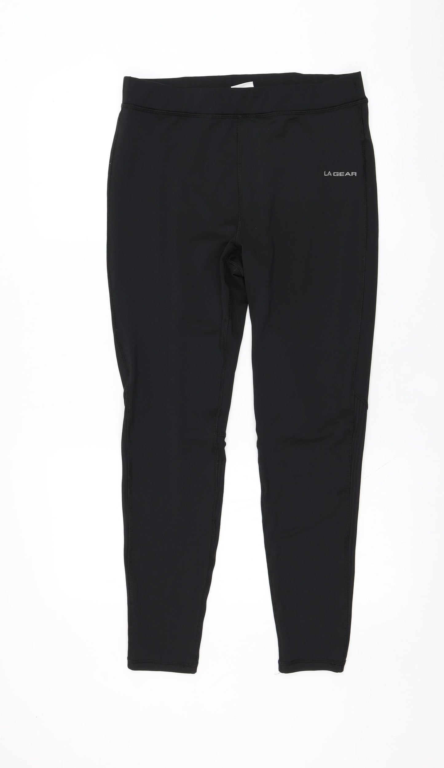 LA Gear Womens Black  Polyester Compression Leggings Size 16 L27 in Regular Pullover