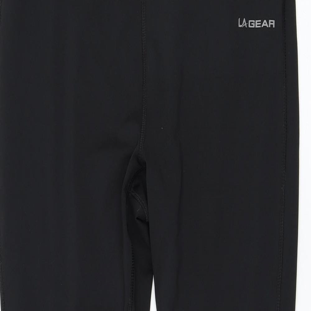 LA Gear Womens Black  Polyester Compression Leggings Size 16 L27 in Regular Pullover