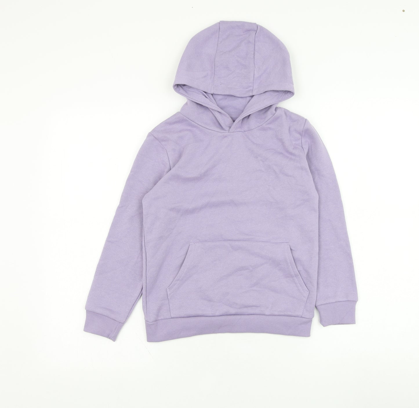 Dunnes Stores Girls Purple  Cotton Pullover Hoodie Size 8-9 Years  Pullover