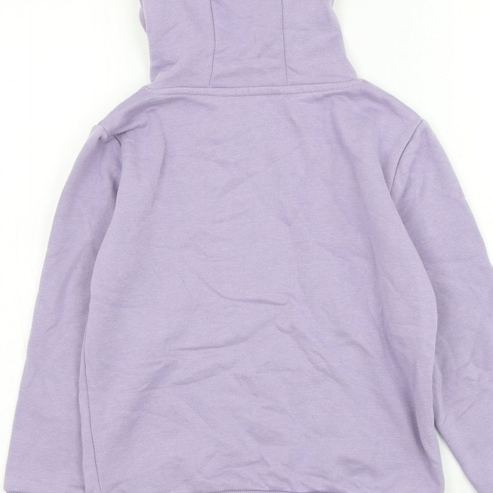 Dunnes Stores Girls Purple  Cotton Pullover Hoodie Size 8-9 Years  Pullover