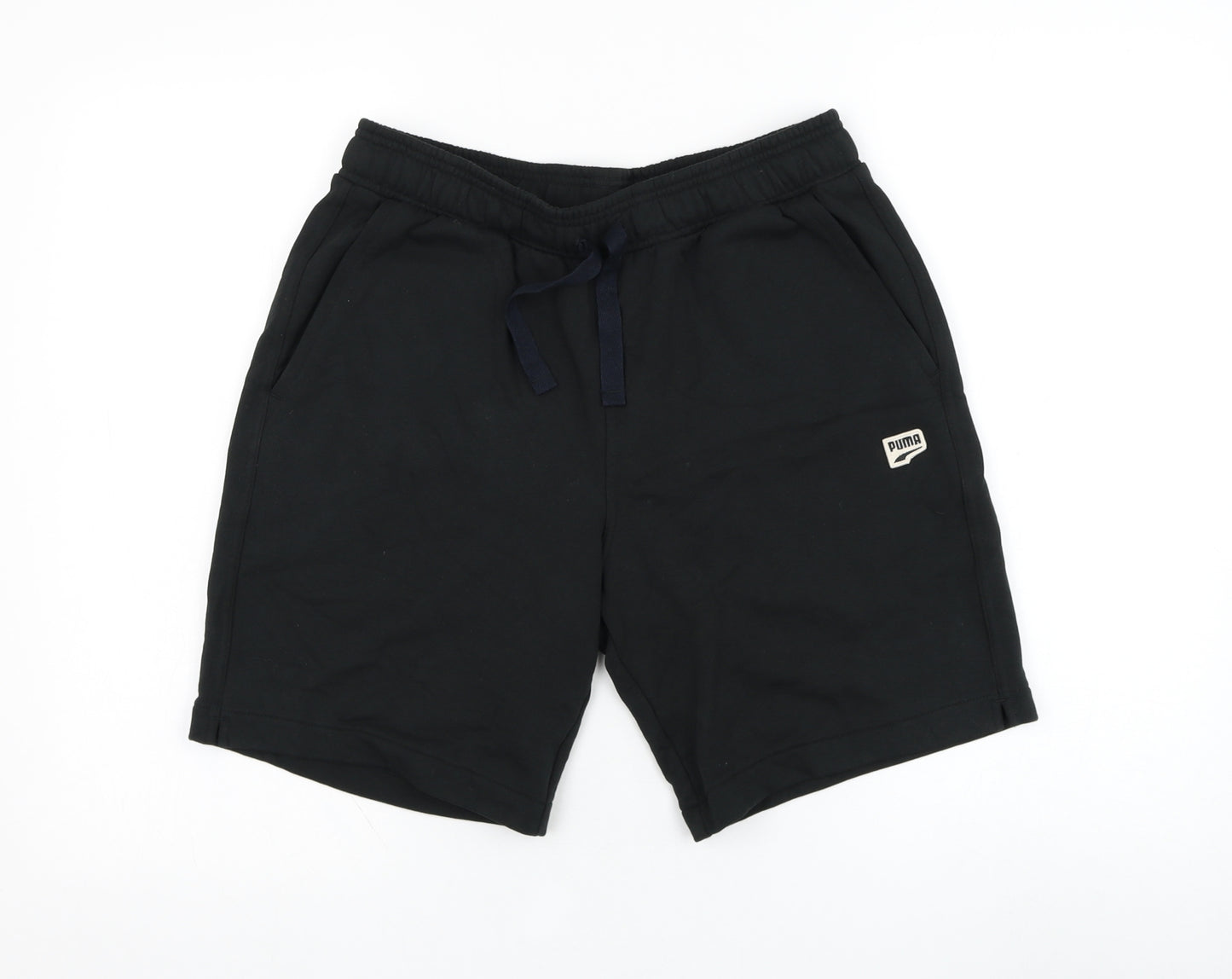 PUMA Mens Black  Cotton Sweat Shorts Size M L7 in Regular