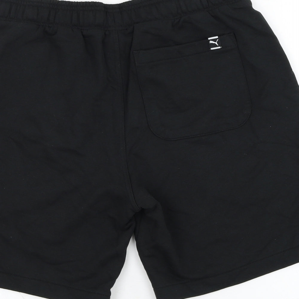 PUMA Mens Black  Cotton Sweat Shorts Size M L7 in Regular