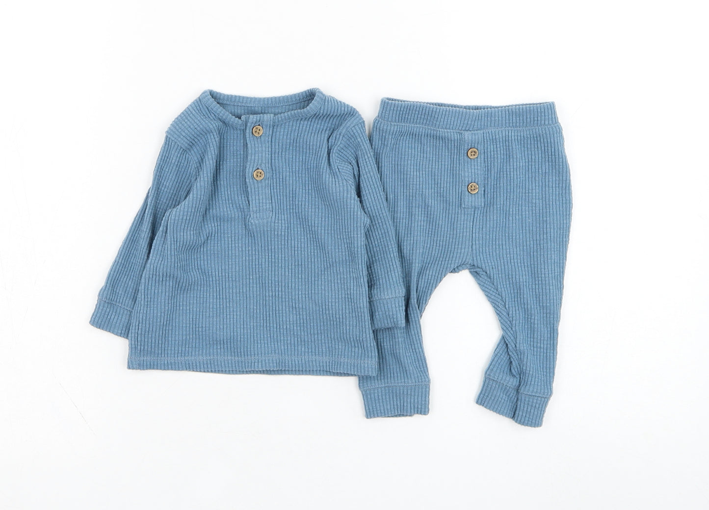 George Boys Blue  Cotton Trousers Outfit/Set Size 0-3 Months  Pullover