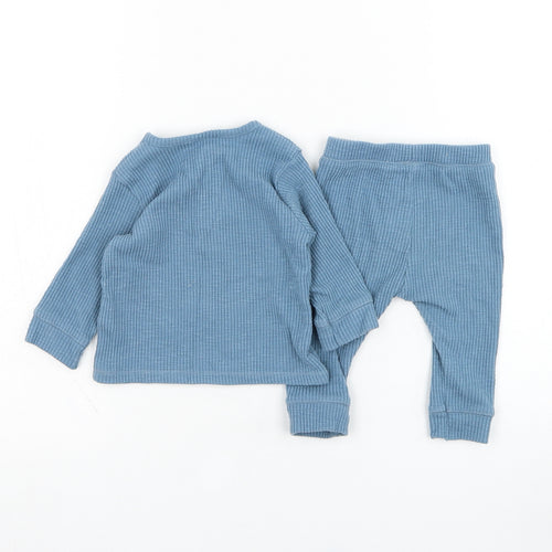 George Boys Blue  Cotton Trousers Outfit/Set Size 0-3 Months  Pullover