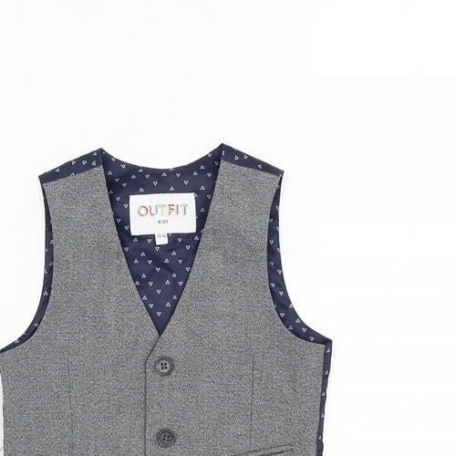 Outfit Boys Grey   Jacket Waistcoat Size 18-24 Months   Button