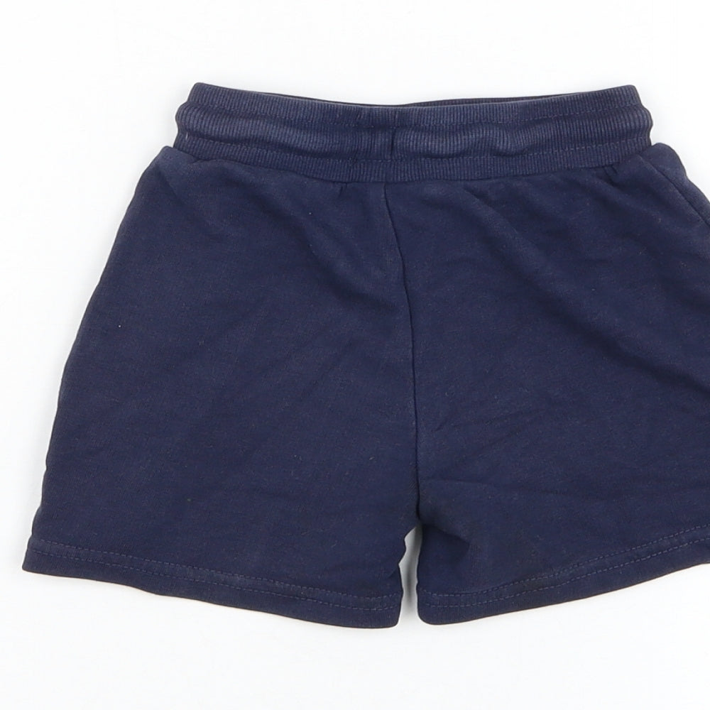 George Boys Blue  Cotton Cropped Trousers Size 18-24 Months  Pullover