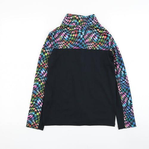 NEXT Girls Black  Polyester Full Zip Sweatshirt Size 11 Years  Zip