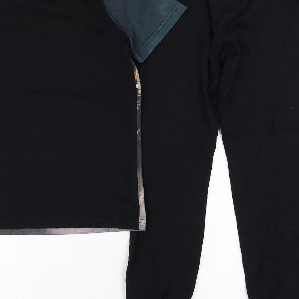 F&F Boys Black Solid Cotton  Pyjama Set Size 10-11 Years  Pullover - Harry Potter