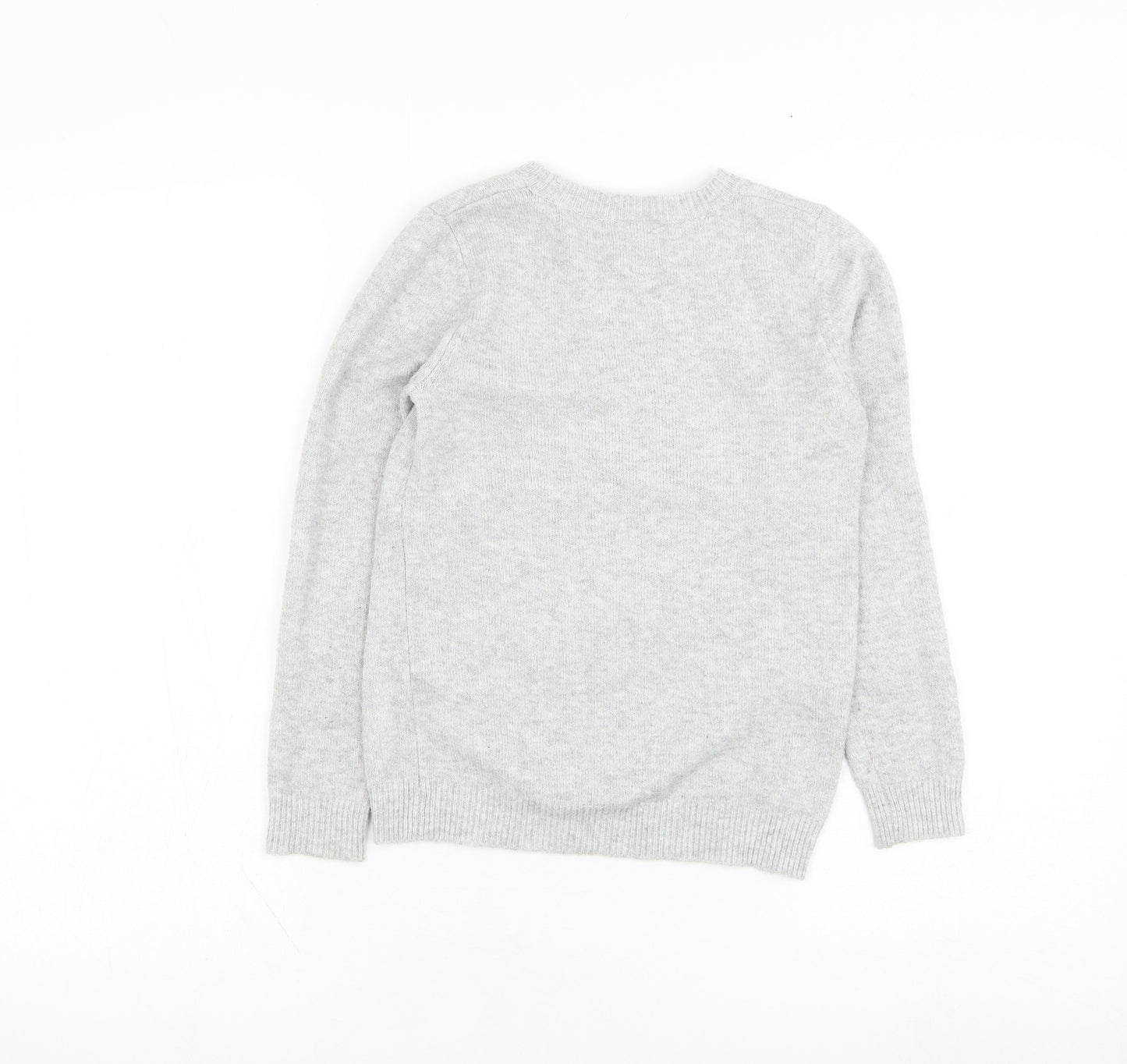 George Girls Grey Round Neck  Polyester Pullover Jumper Size 8-9 Years  Pullover - Christmas, Penguin, Polar bear