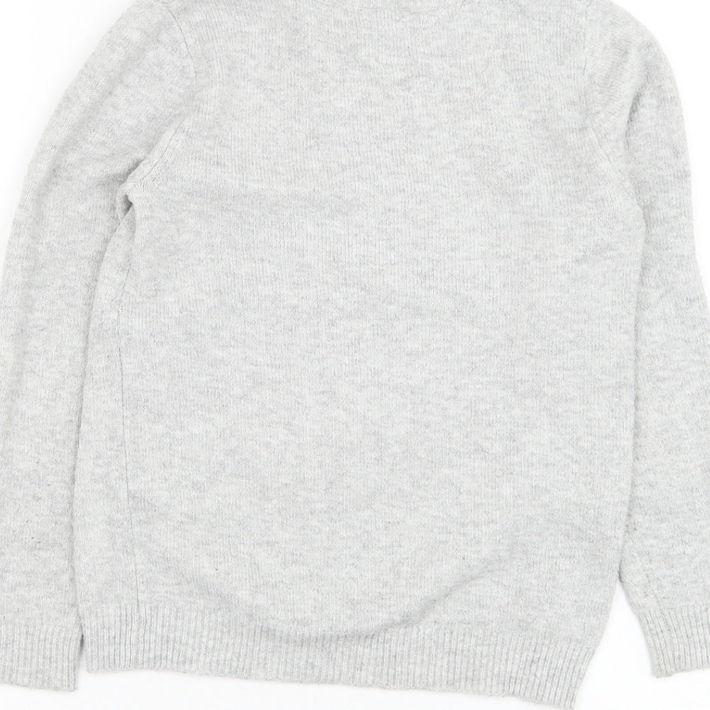 George Girls Grey Round Neck  Polyester Pullover Jumper Size 8-9 Years  Pullover - Christmas, Penguin, Polar bear