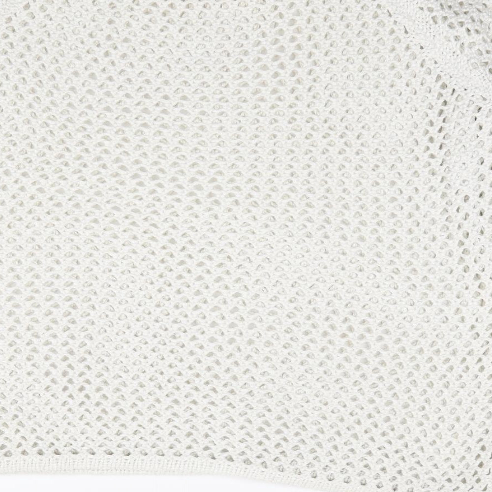 Topshop Womens Ivory Round Neck  Acrylic Pullover Jumper Size 8