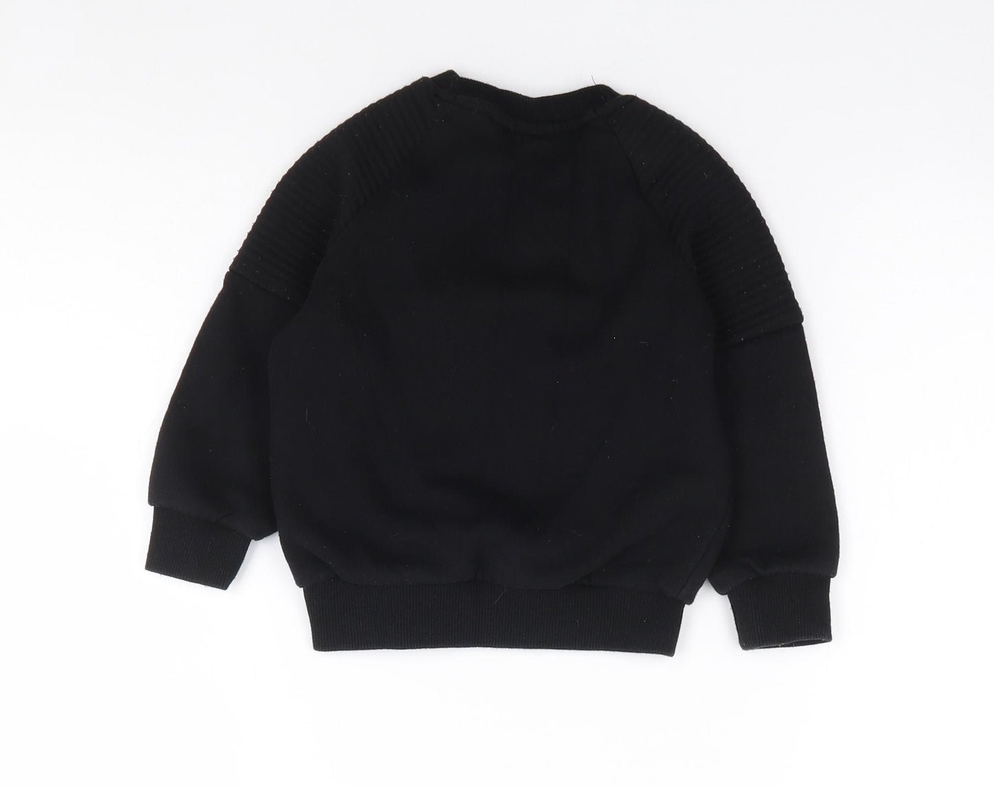 Primark Boys Black  Cotton Pullover Jumper Size 18-24 Months  Pullover - Spiderman