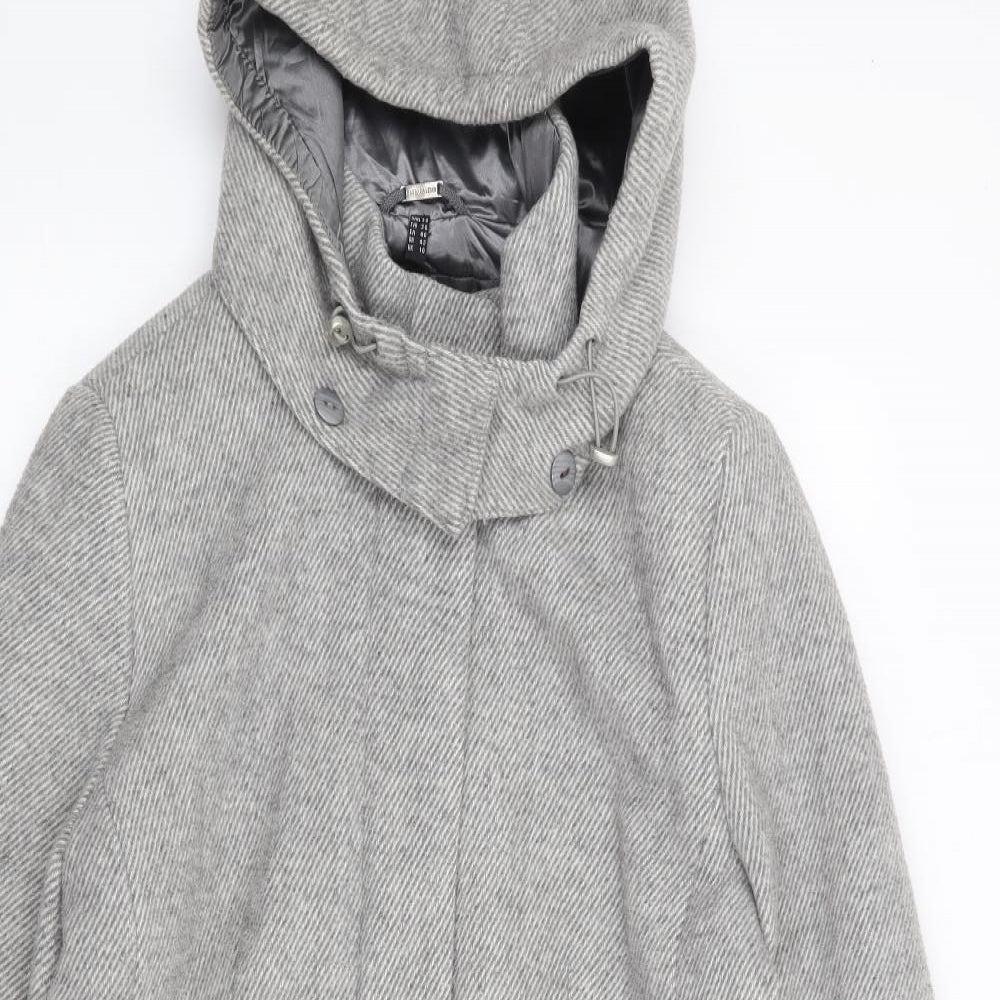 Barbara Lebek Womens Grey   Jacket Coat Size 10  Zip