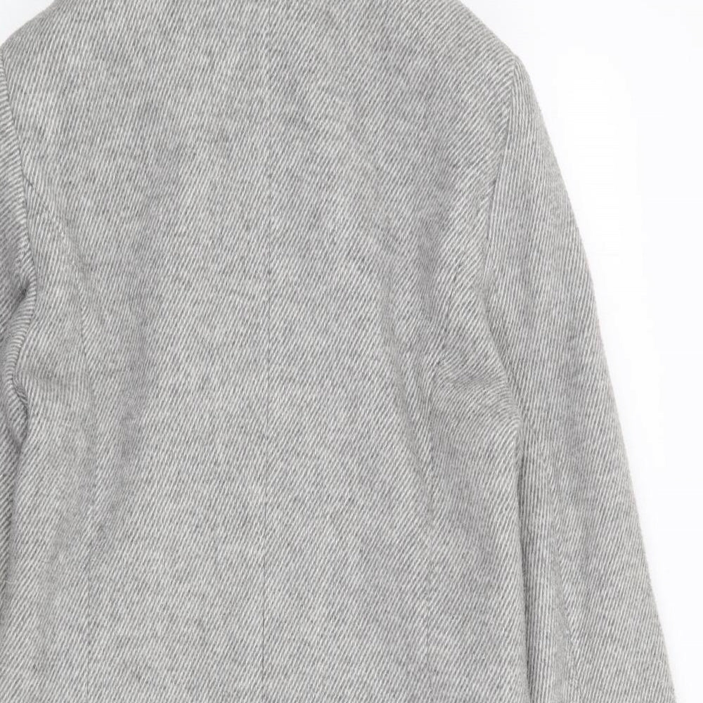 Barbara Lebek Womens Grey   Jacket Coat Size 10  Zip