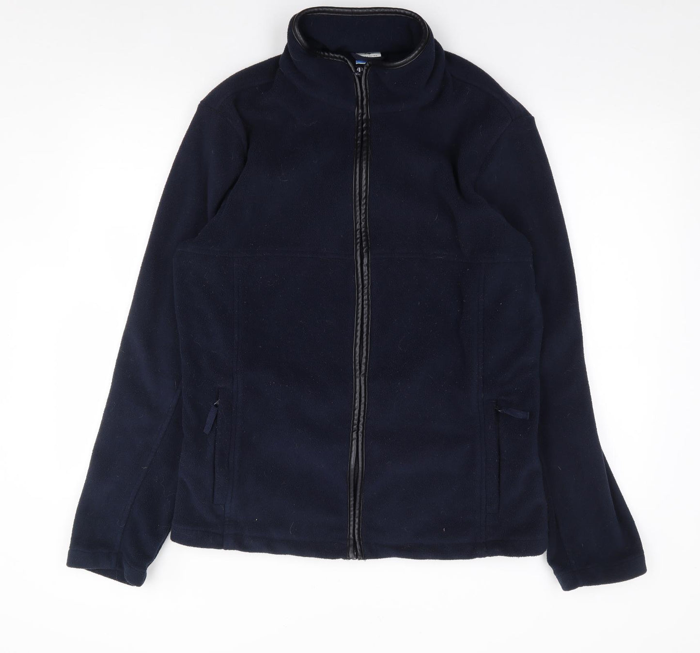 Equestrian Womens Blue High Neck  Polyester Full Zip Jumper Size M