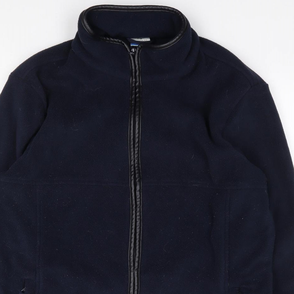 Equestrian Womens Blue High Neck  Polyester Full Zip Jumper Size M