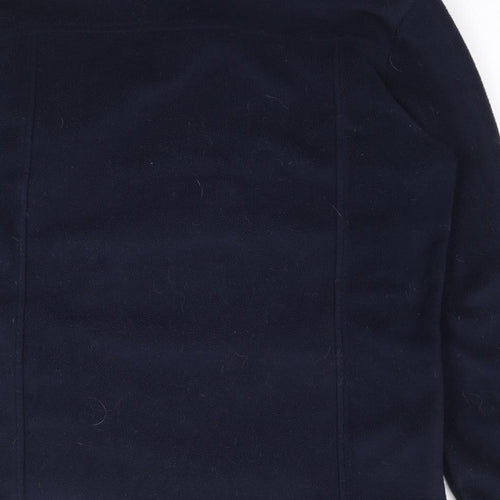 Equestrian Womens Blue High Neck  Polyester Full Zip Jumper Size M