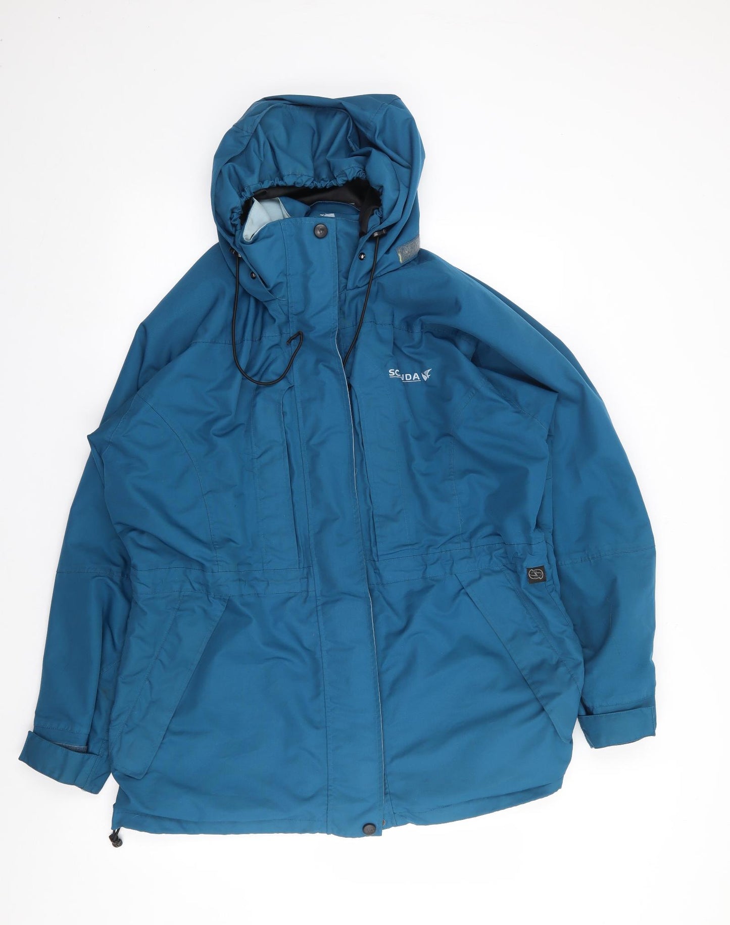 Skanda Womens Blue   Rain Coat Coat Size 12  Zip