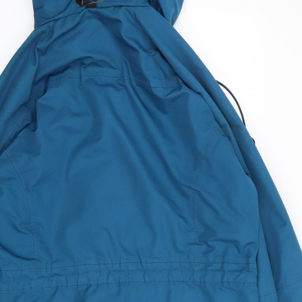 Skanda Womens Blue   Rain Coat Coat Size 12  Zip