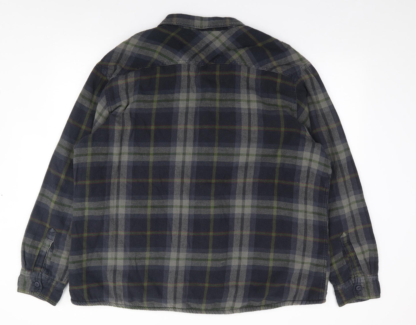 F&F Mens Green Plaid  Jacket Coatigan Size 3XL  Button