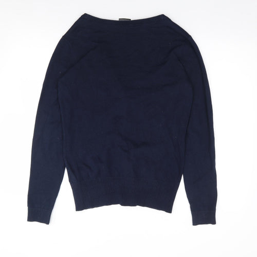 Bon Prix Collections Womens Blue V-Neck  Cotton Cardigan Jumper Size S