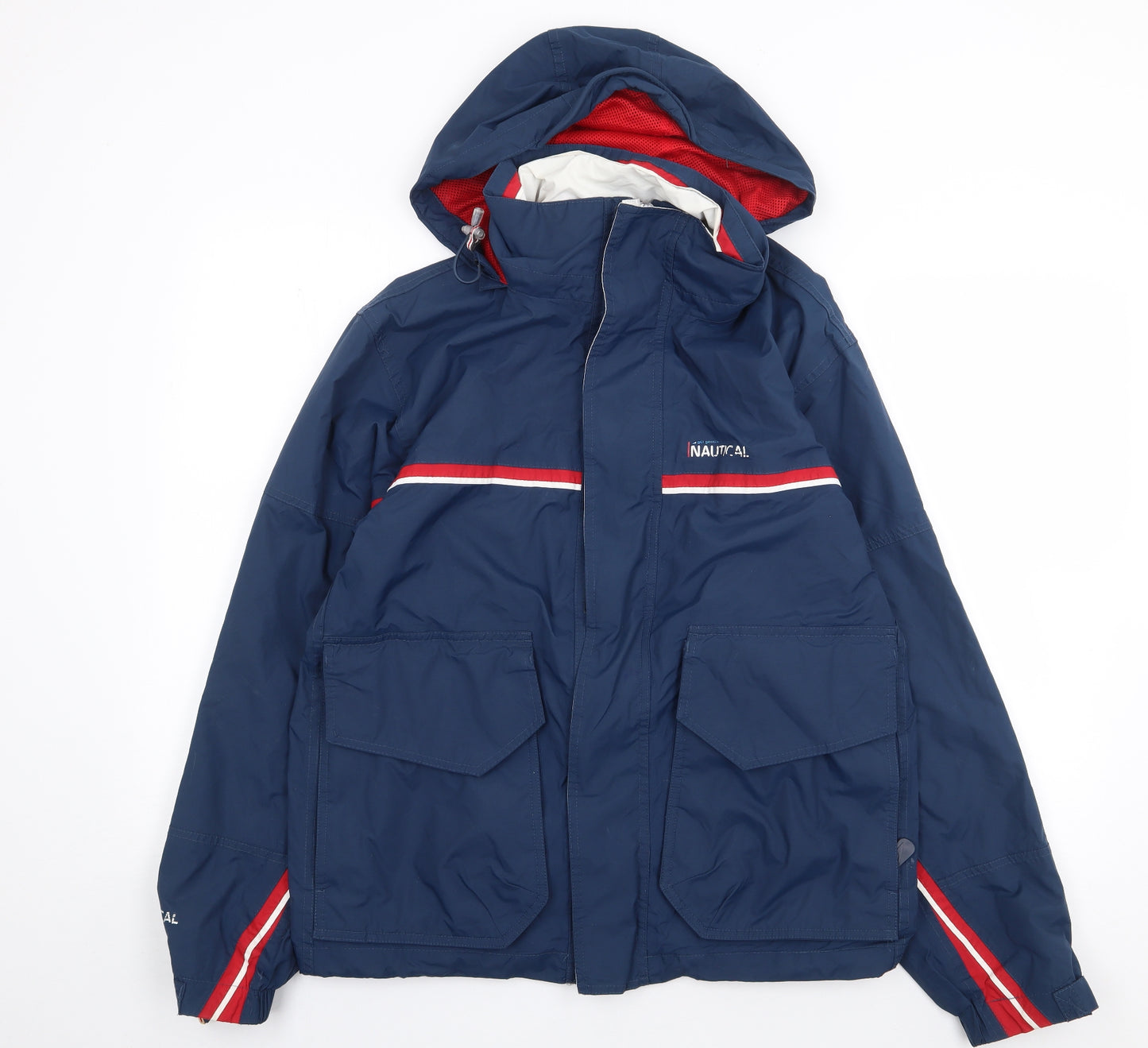 gti Gentini Nautical Mens Blue   Rain Coat Coat Size S  Zip