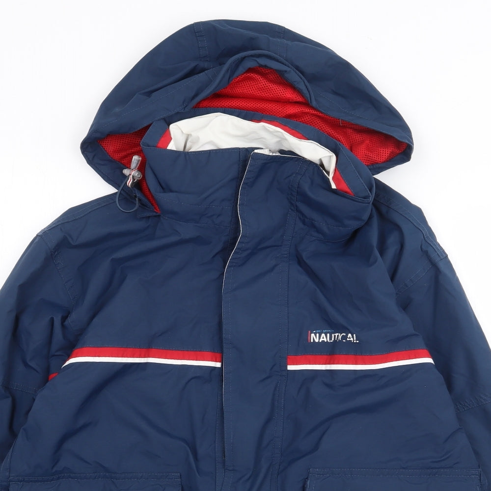 gti Gentini Nautical Mens Blue   Rain Coat Coat Size S  Zip