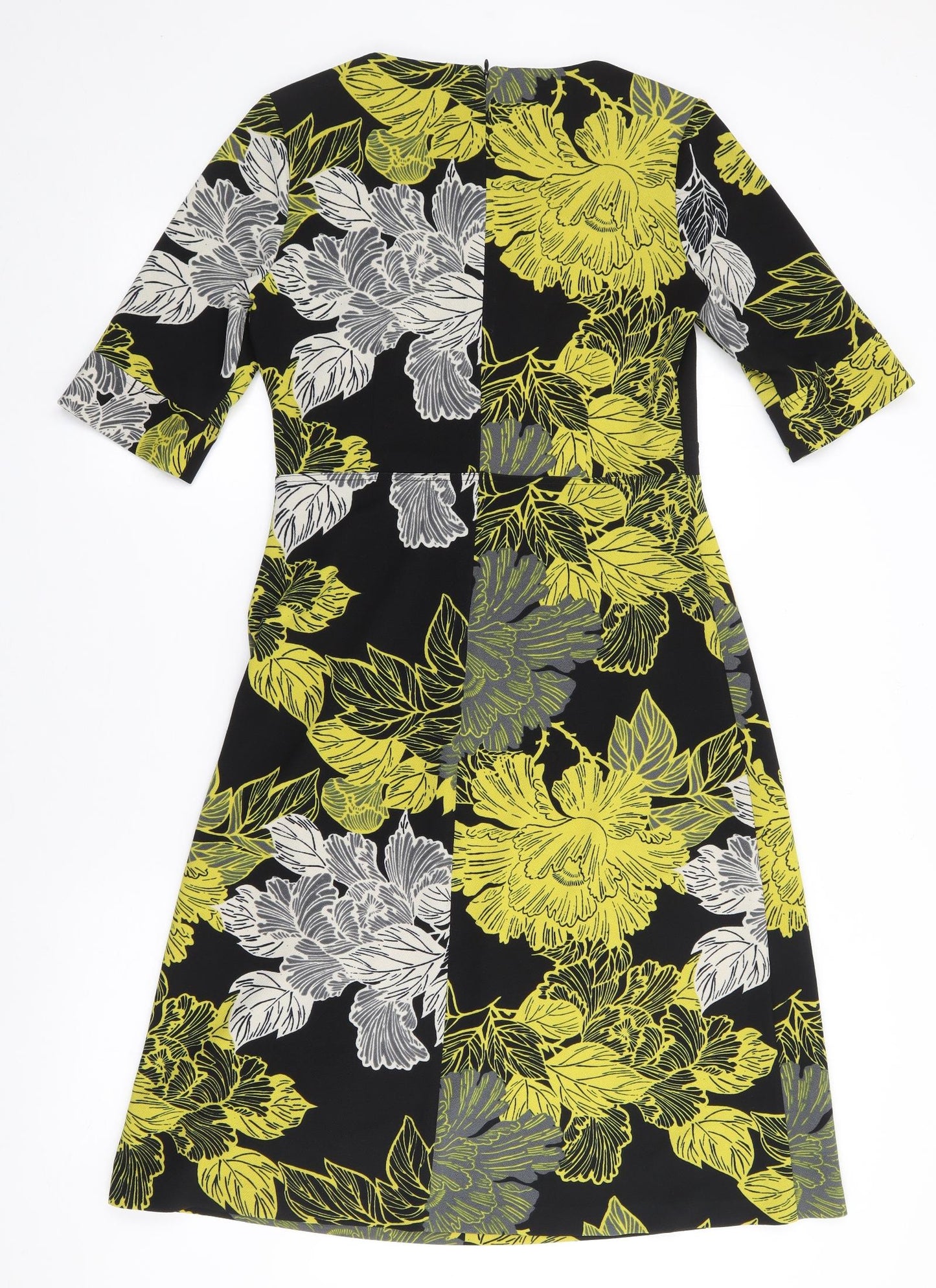 NEXT Womens Multicoloured Floral Polyester A-Line  Size 12  Round Neck Zip