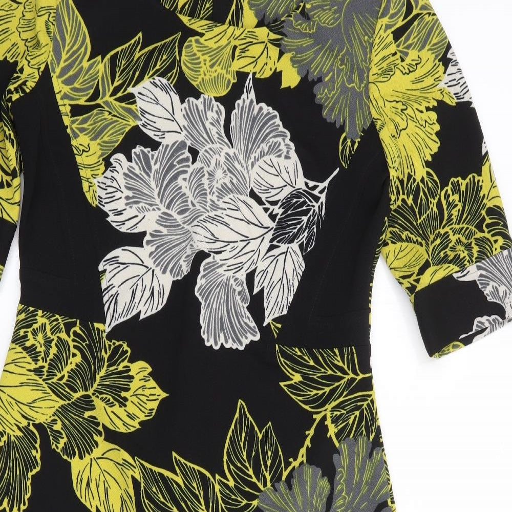 NEXT Womens Multicoloured Floral Polyester A-Line  Size 12  Round Neck Zip