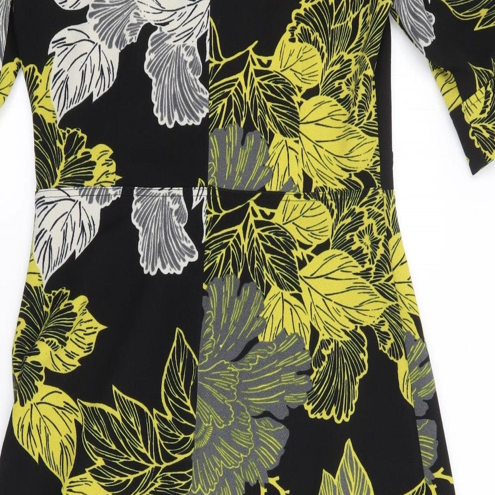 NEXT Womens Multicoloured Floral Polyester A-Line  Size 12  Round Neck Zip