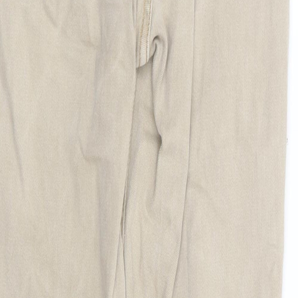 Topshop Womens Beige  Cotton Skinny Jeans Size 28 L27 in Regular Zip