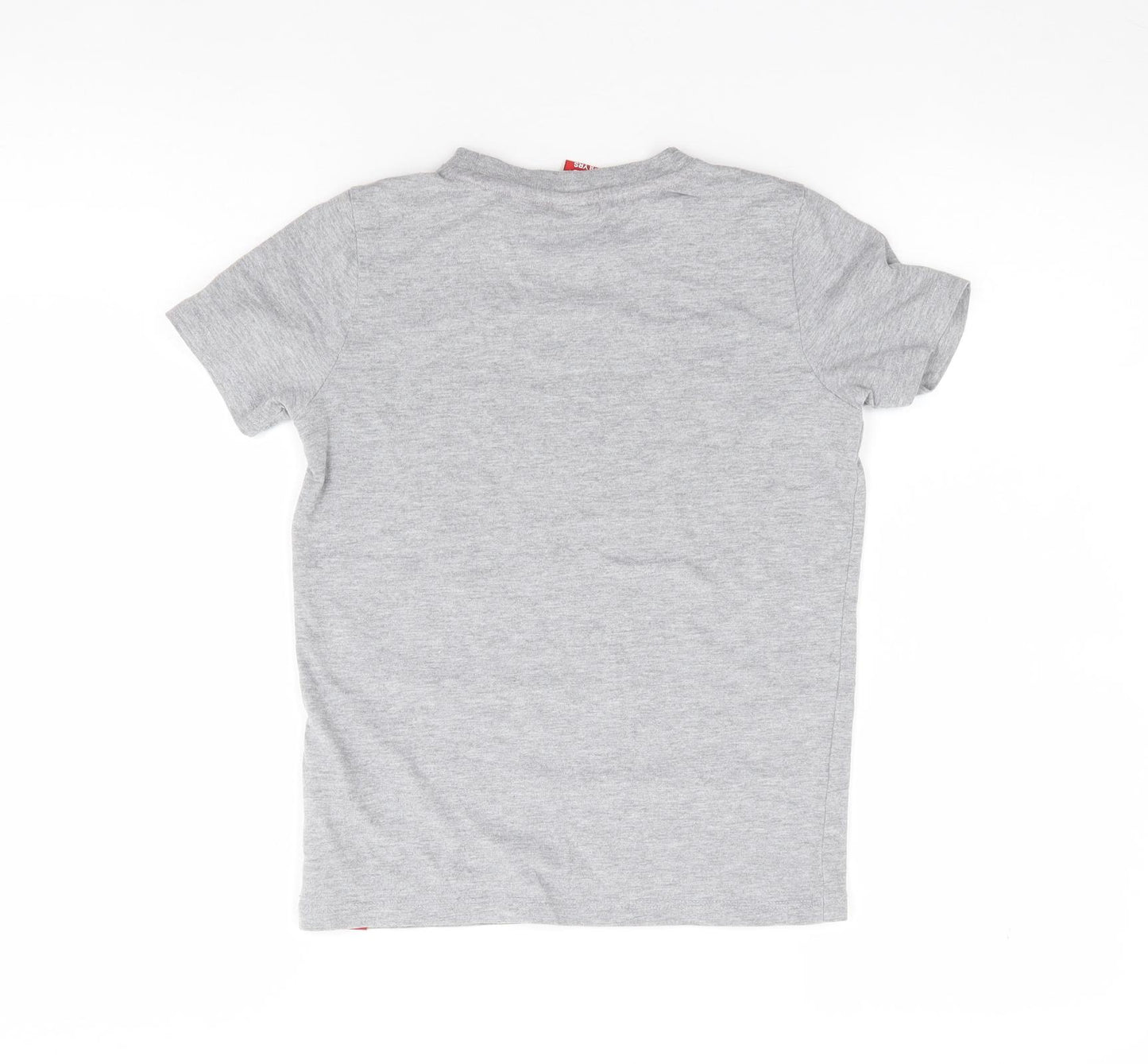 Liverpool FC Boys Grey  Cotton Jersey T-Shirt Size 7-8 Years Crew Neck Pullover