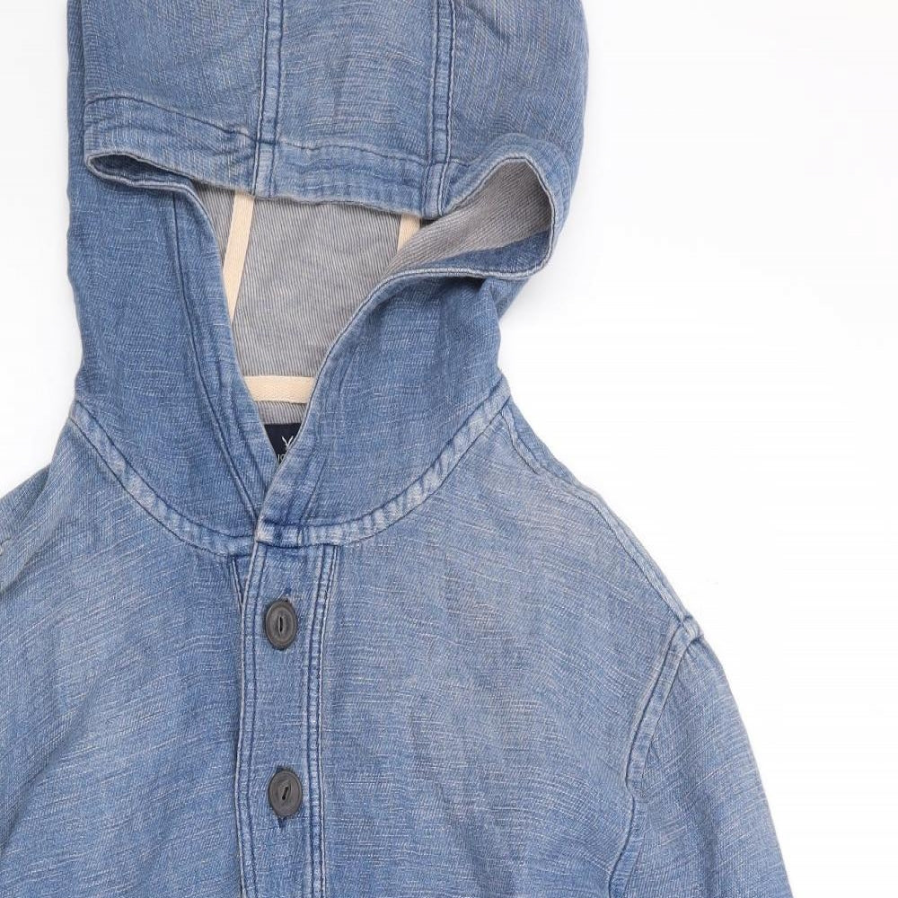 American Eagle Outfitters Mens Blue  Cotton Pullover Hoodie Size L