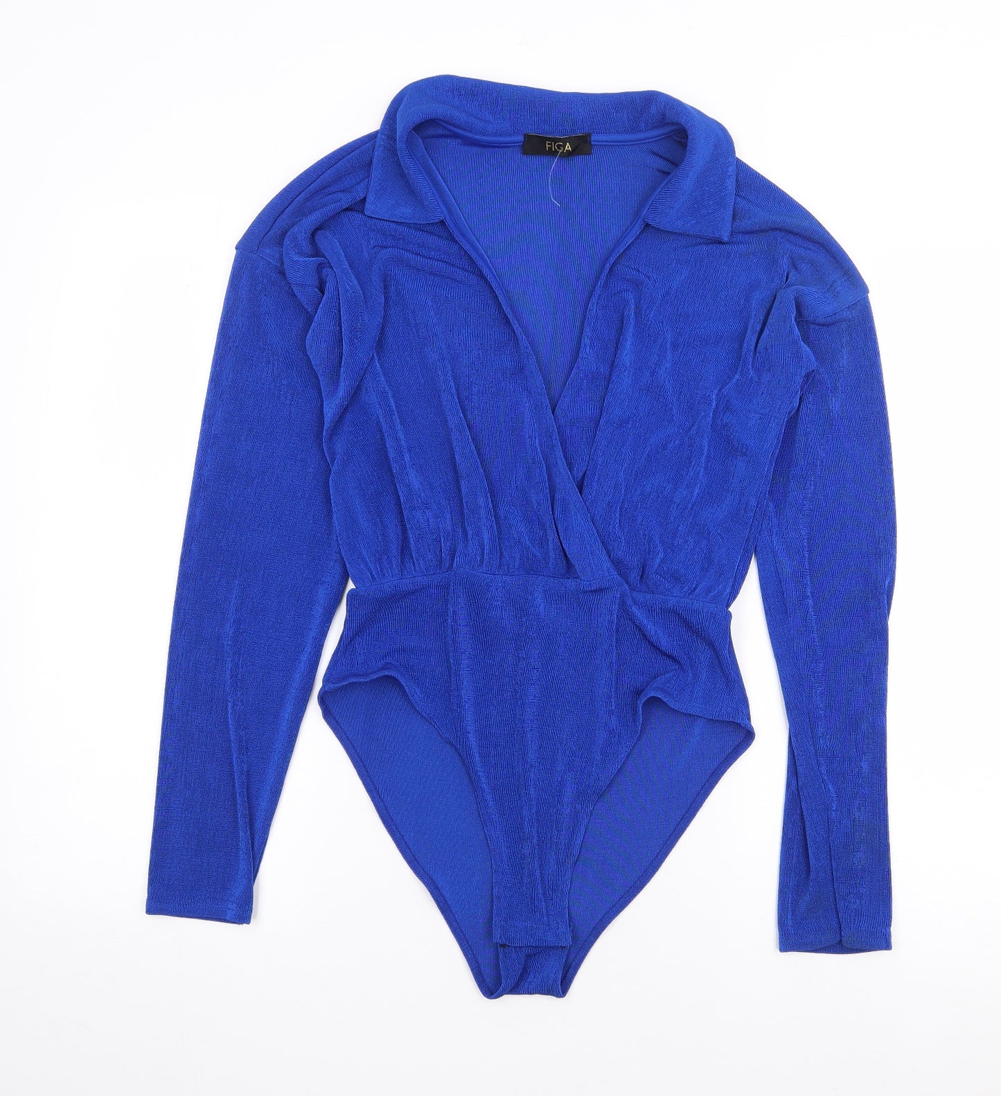 Figa Womens Blue  Polyester Bodysuit One-Piece Size S  Snap