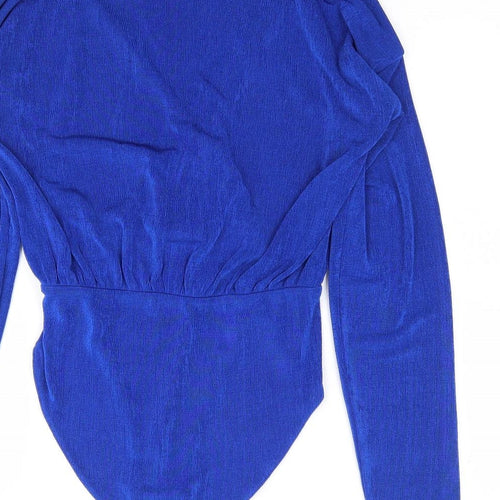 Figa Womens Blue  Polyester Bodysuit One-Piece Size S  Snap
