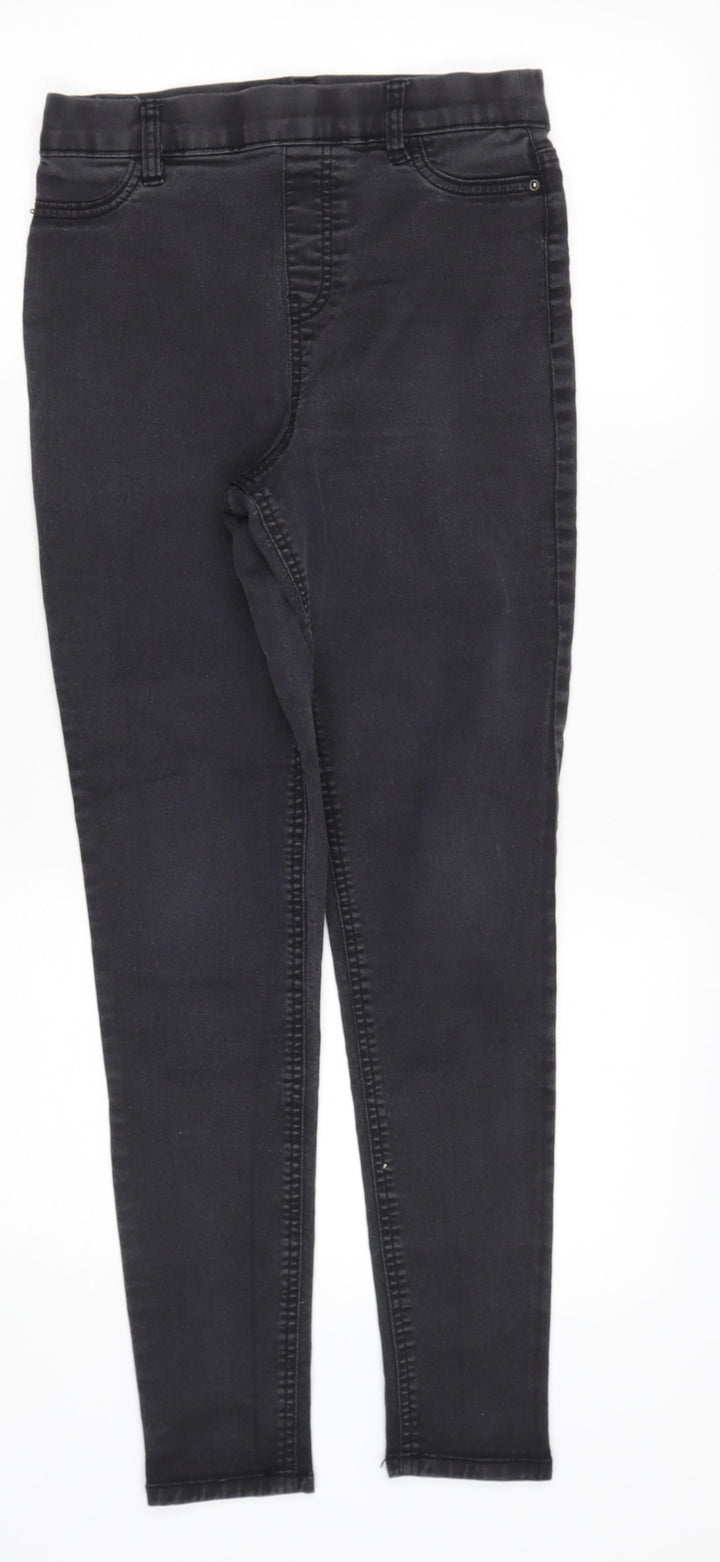 TESCO Womens Black Cotton Skinny Jeans Size 10 L26 in Regular