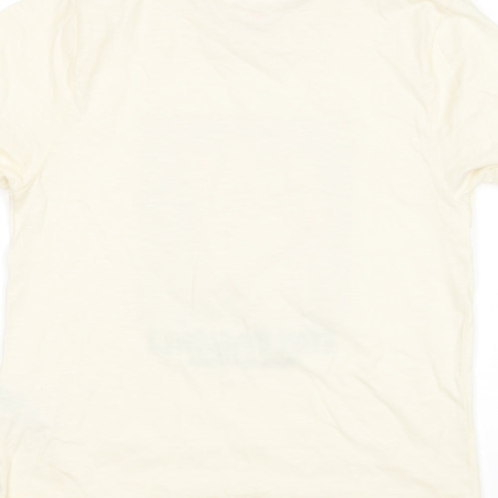TESCO Girls Beige  Cotton Basic T-Shirt Size 11-12 Years Round Neck  - UNICOR