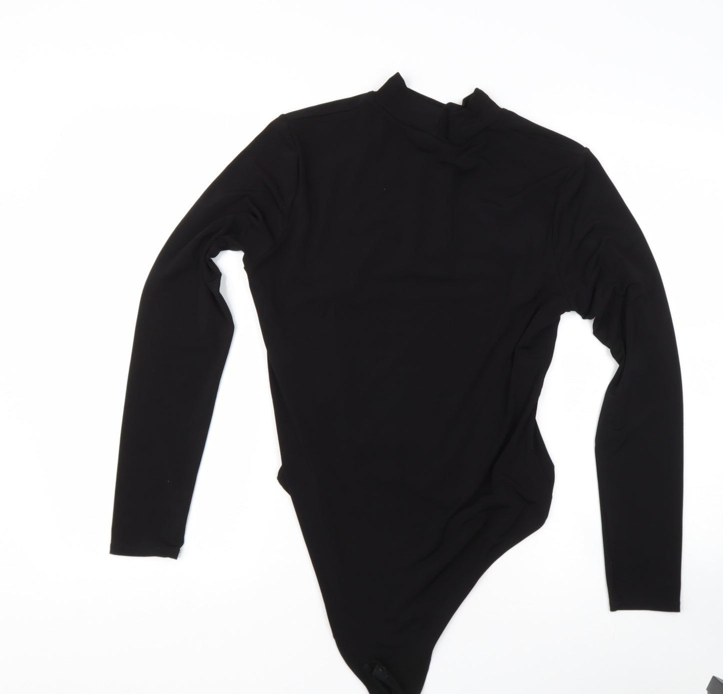 Preworn Womens Black  Cotton Blend Bodysuit One-Piece Size M
