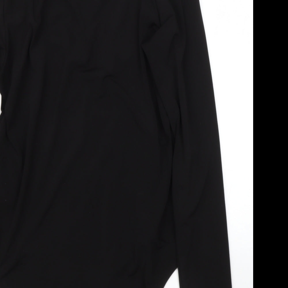 Preworn Womens Black  Cotton Blend Bodysuit One-Piece Size M