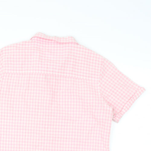 urban boys  Boys Pink Check Camel Basic Button-Up Size 13 Years Collared