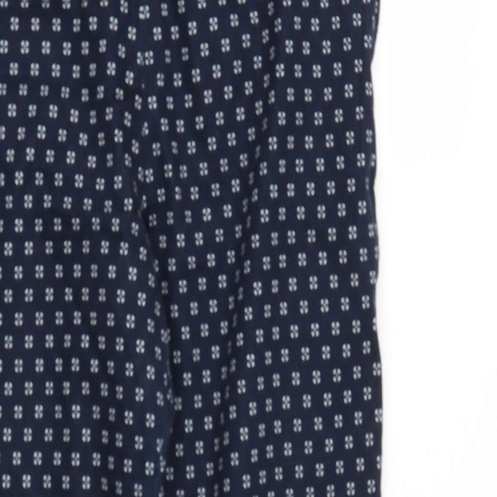 H&M Womens Blue  Cotton Harem Trousers Size 10 L26 in Regular