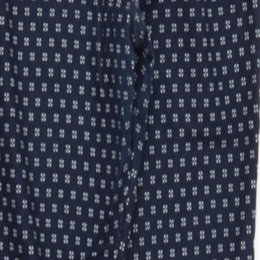 H&M Womens Blue  Cotton Harem Trousers Size 10 L26 in Regular