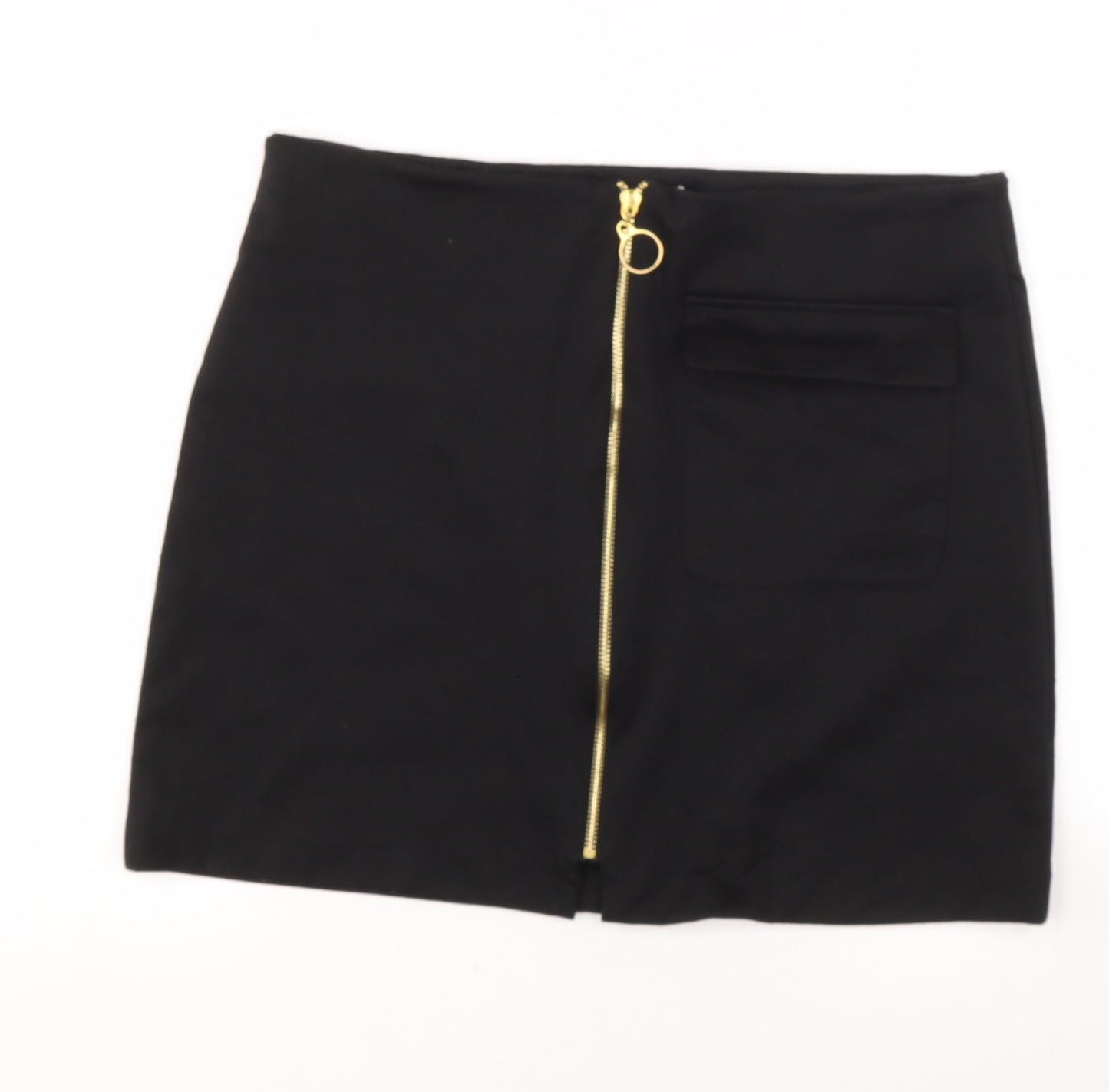 lottie Womens Black  Polyester A-Line Skirt Size 12