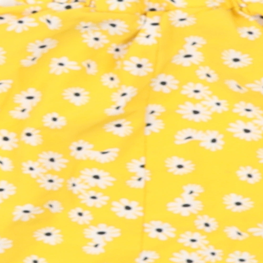 Preworn Girls Yellow  Vinyl A-Line Skirt Size 2 Years