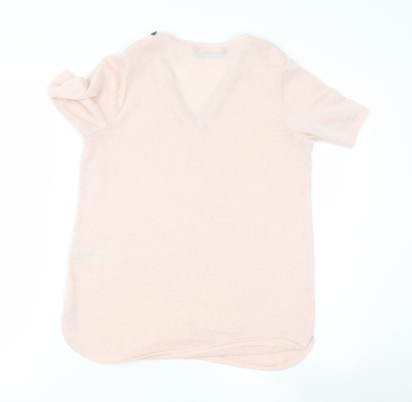 dunnes stores pink n Womens  V-Neck  Polyester Pullover Jumper Size 8